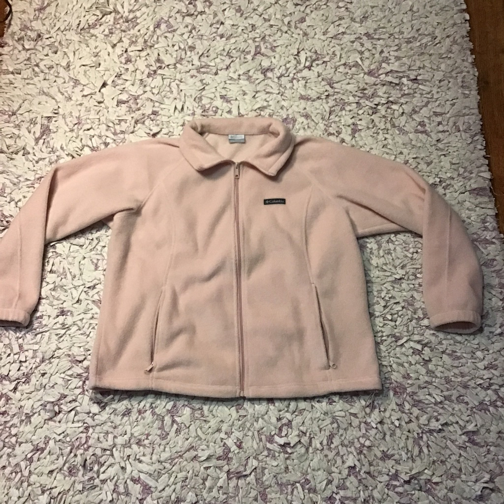 Women's Columbia Pink Full Zip Fleece Jacket 2X
